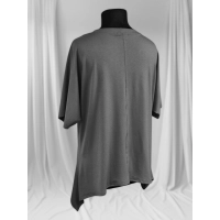 Tunika KIMONO dzianinowa z wydłużonymi bokami - szara